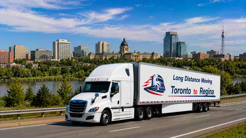 Toronto to Regina moving route