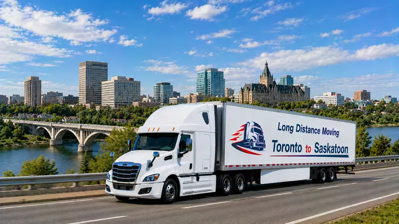 Toronto to Saskatoon moving route
