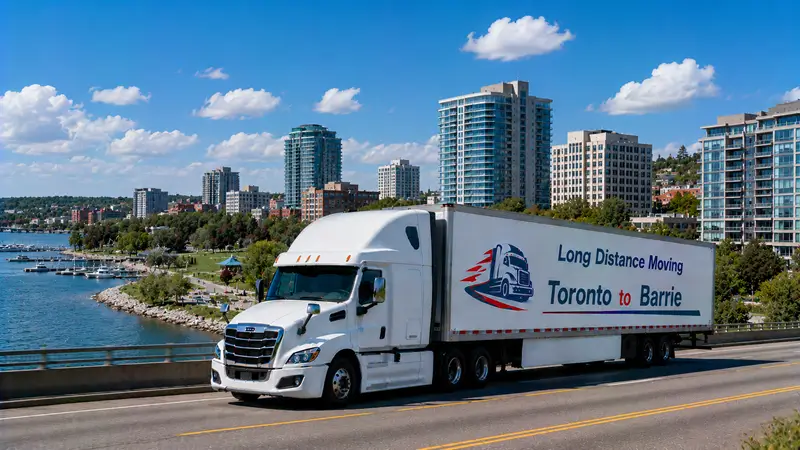 Toronto to Barrie moving route