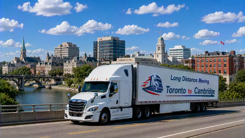 Toronto to Cambridge moving route
